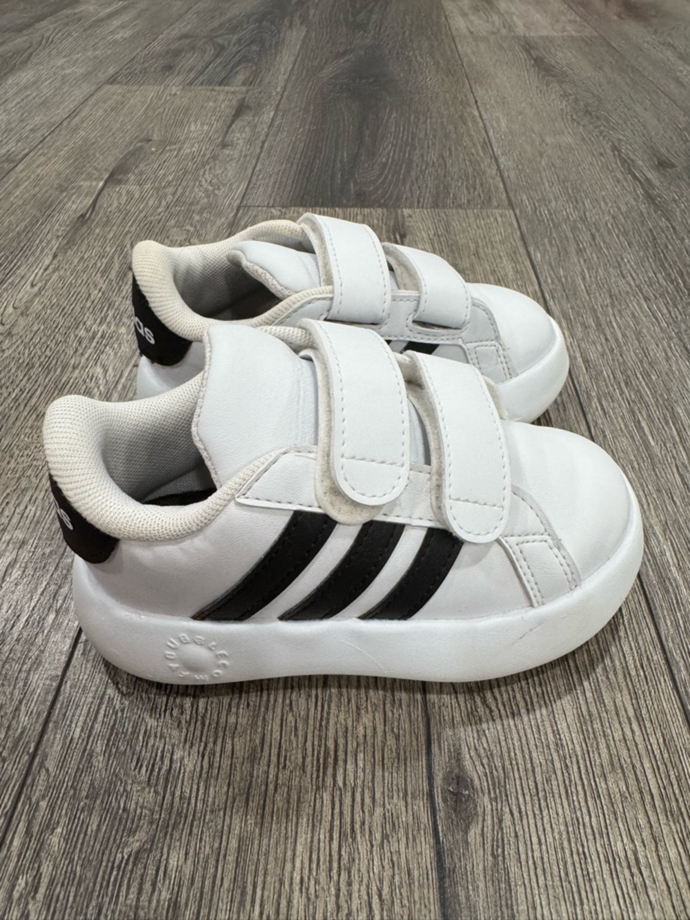 Adidas Toddler Grand Court 2.0 Hook & Loop Sneakers White Size 8K